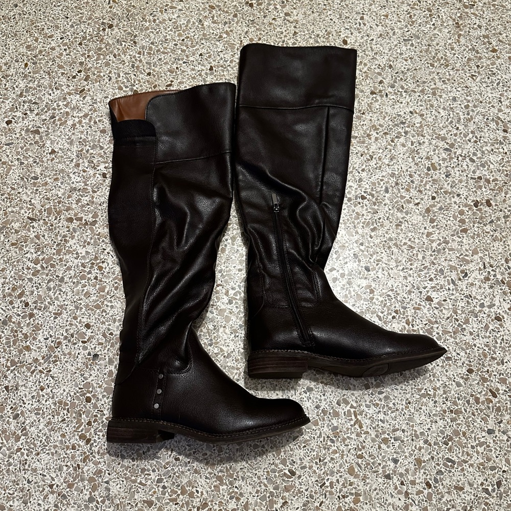 Franco Sarto Women's Black Knee-High Boots